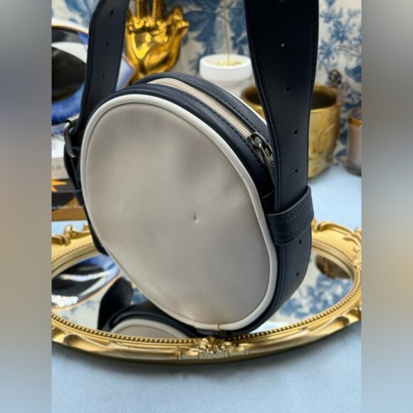 🆕 DIESEL 🧿 NWOT Rinke Circle Shoulder Bag - Neutral Beige, Red, White & Blue - Picture 4 of 16